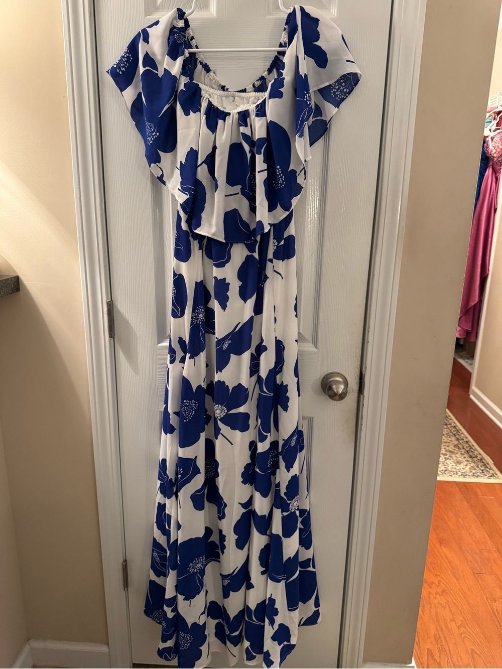 NEW Sugarlips Floral Maxi Off Shoulder Dress Sz S Boho Coastal Granddaughter - Picture 7 of 13